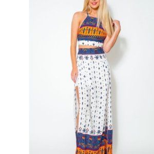 LOWEST "Tyger" Printed Crop Top & Skirt Set